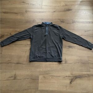 johnnie-O Charcoal Zip-Up Sweater